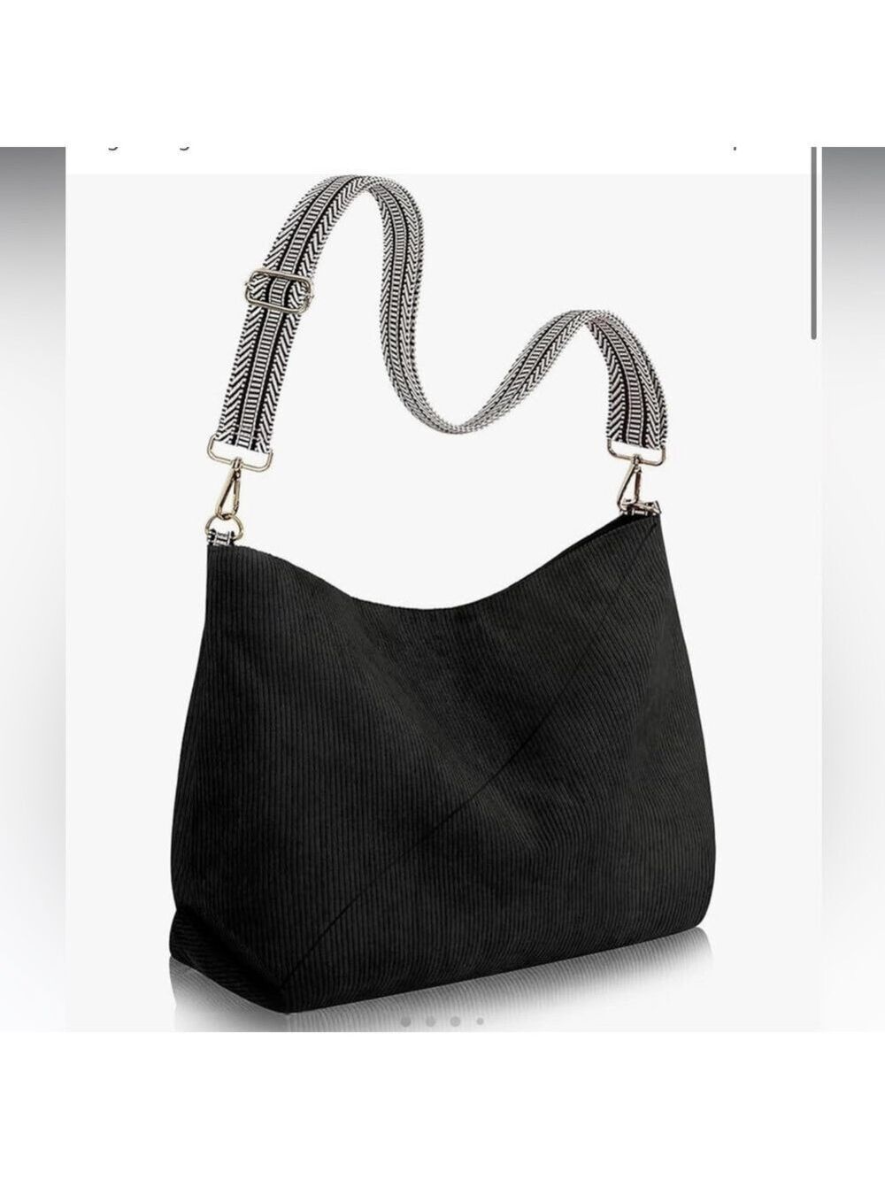 WOOMADA Corduroy Crossbody Bag for Women, Spacious Lightweight
